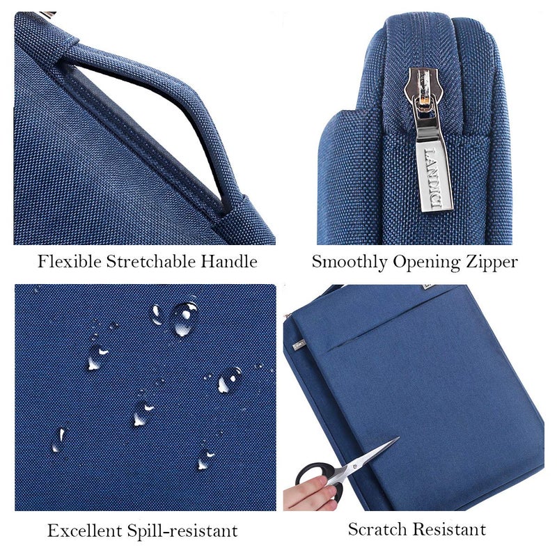 LANDICI 360Â° Protective Laptop Sleeve 15.6 Inch for MacBook Pro 16 M2/M1,MacBook Air 15,Computer Bag Carrying Case for 15-16 Inch HP Dell Asus Lenovo Notebook, Slim, Shockproof, Waterproof, Blue - Image 5